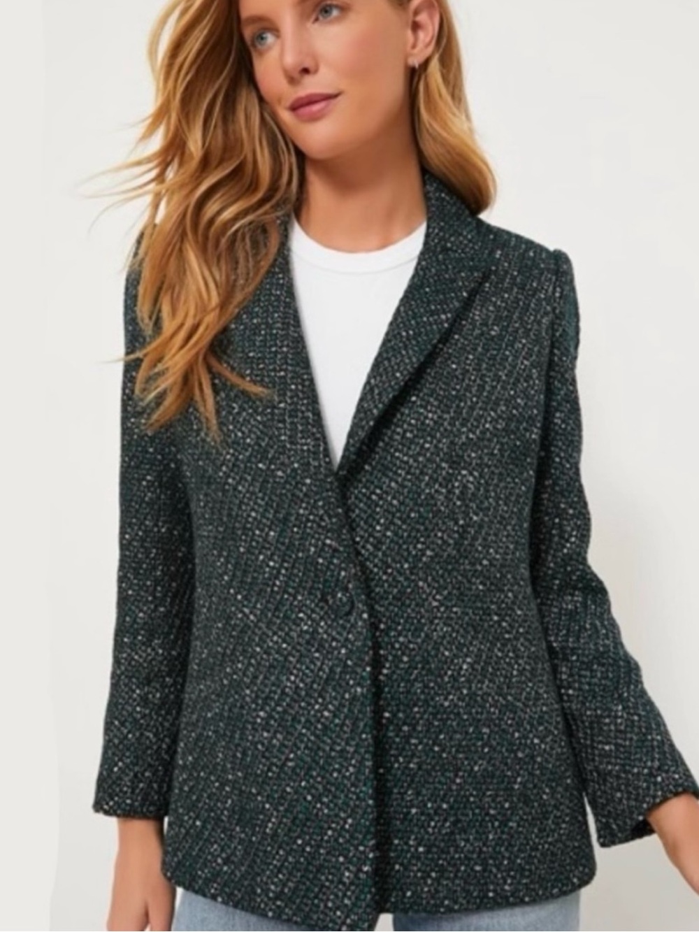 NWT Tuckernuck Basalt Tweed Windsor Blazer Size S Green And Black NEW